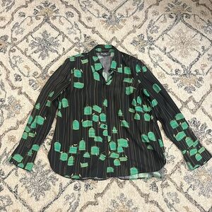 Salvatore Ferragamo silk ruffle blouse Large